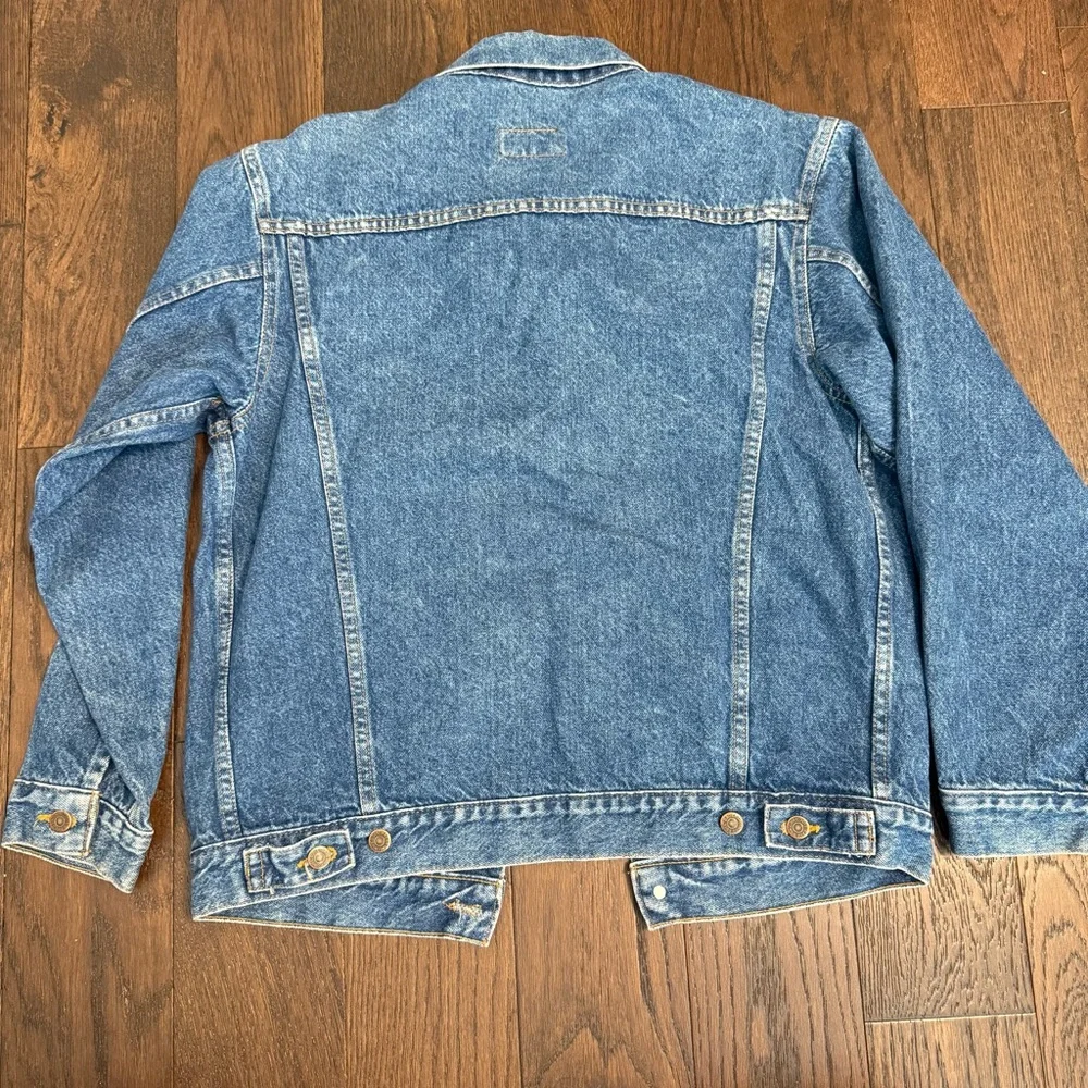 Vintage Eddie Bauer Blue Denim Jean Jacket Mens Large 90s Rare Sz M Streetwear - Picture 5 of 11